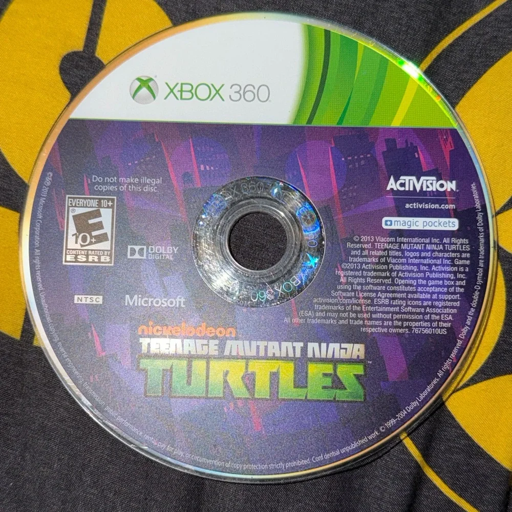Microsoft Xbox 360 Nickelodeon Teenage Mutant Ninja Turtles Video Game Used PR O